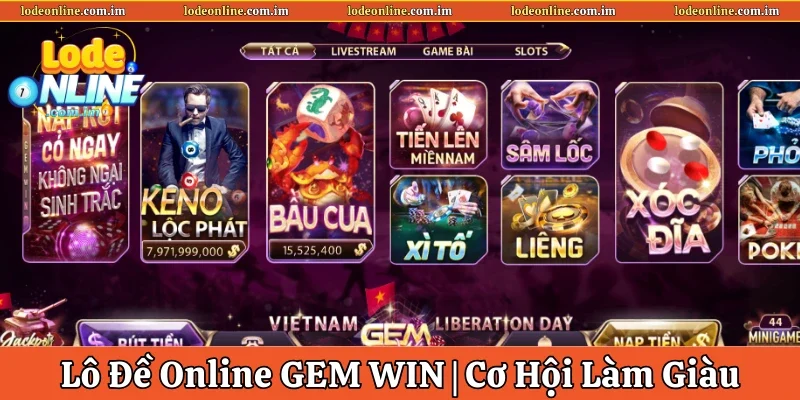 Lô đề online GEM WIN